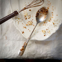 Plate with Cake Crumbs