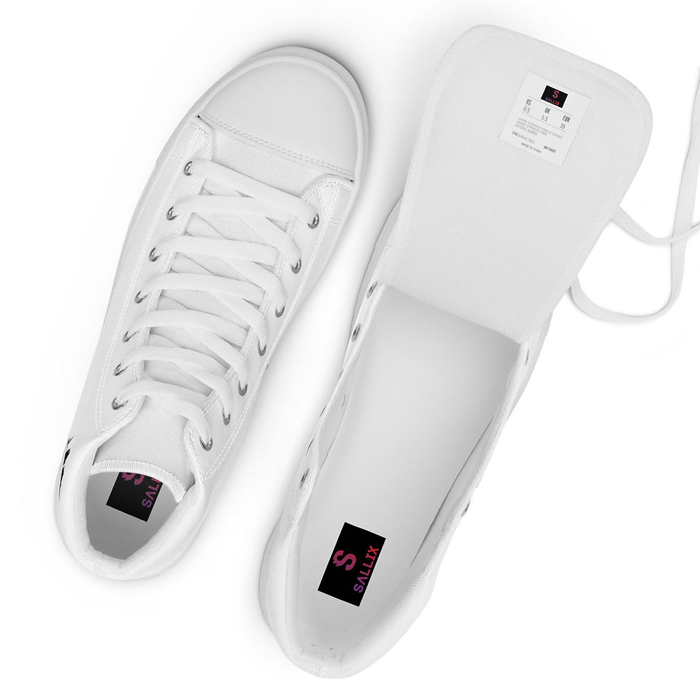Thumbnail: Sallix Design Black S -Style Women’s top canvas shoes white
