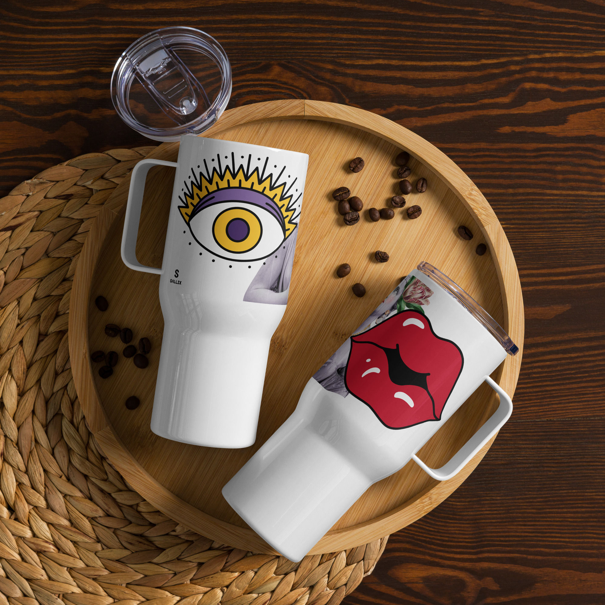 Sallix - Design watch me 024 - Travel mug with a handle