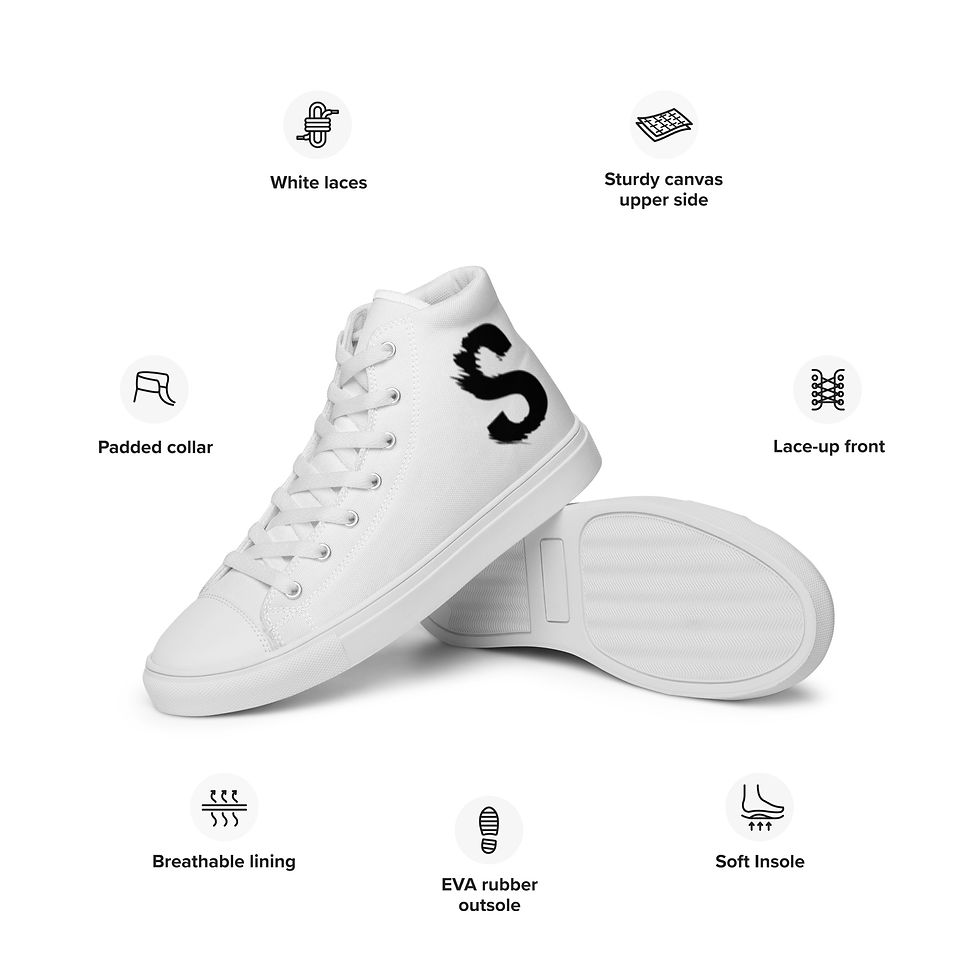Thumbnail: Sallix Design Black S -Style Women’s top canvas shoes white
