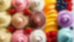 make a landscape image for my website with all these exciting frozen yogurt flavors and fr