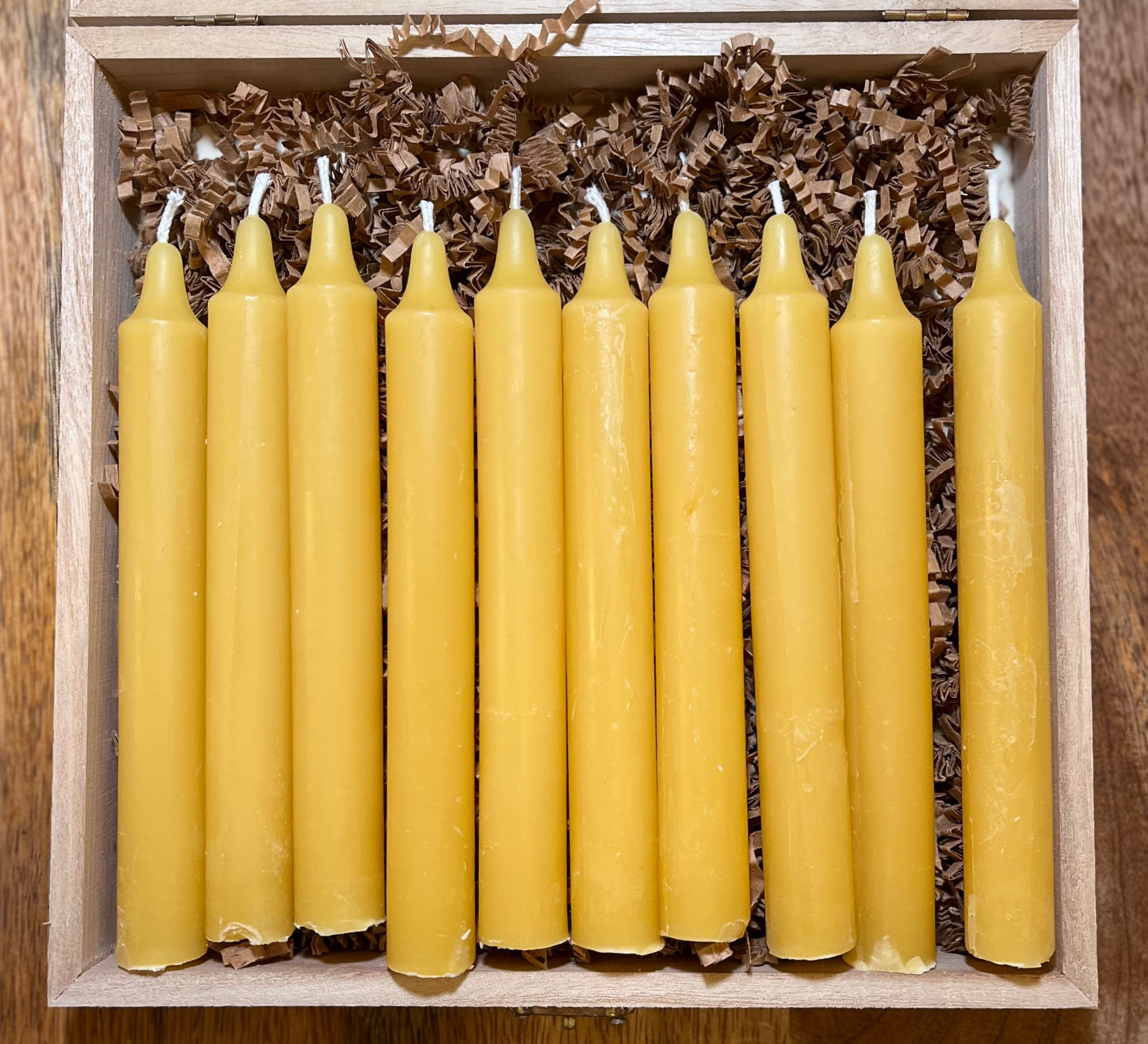 10 Natural Beeswax Candles