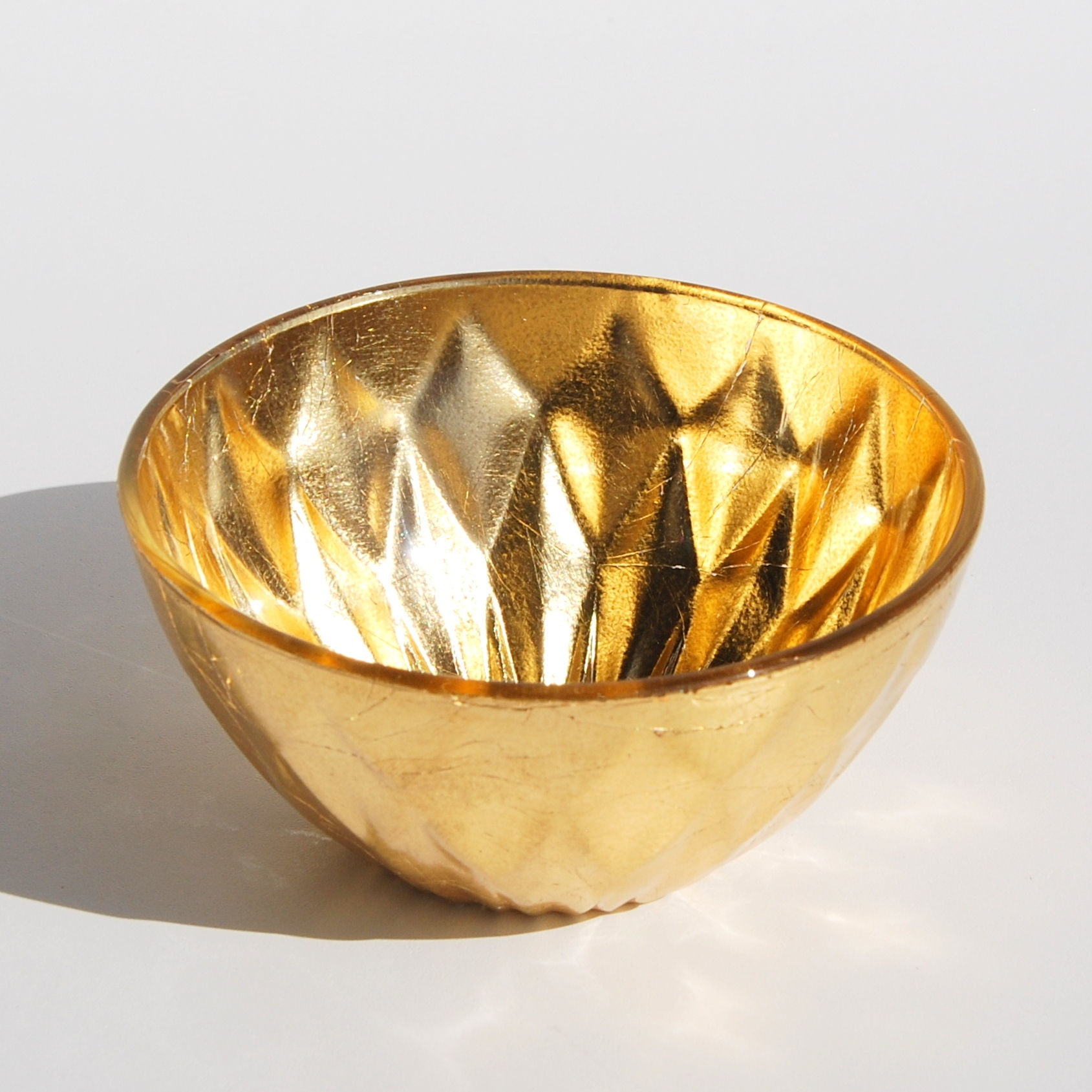 GILT DIAMOND Set/4 Gold Gilded 4.5" Bowls