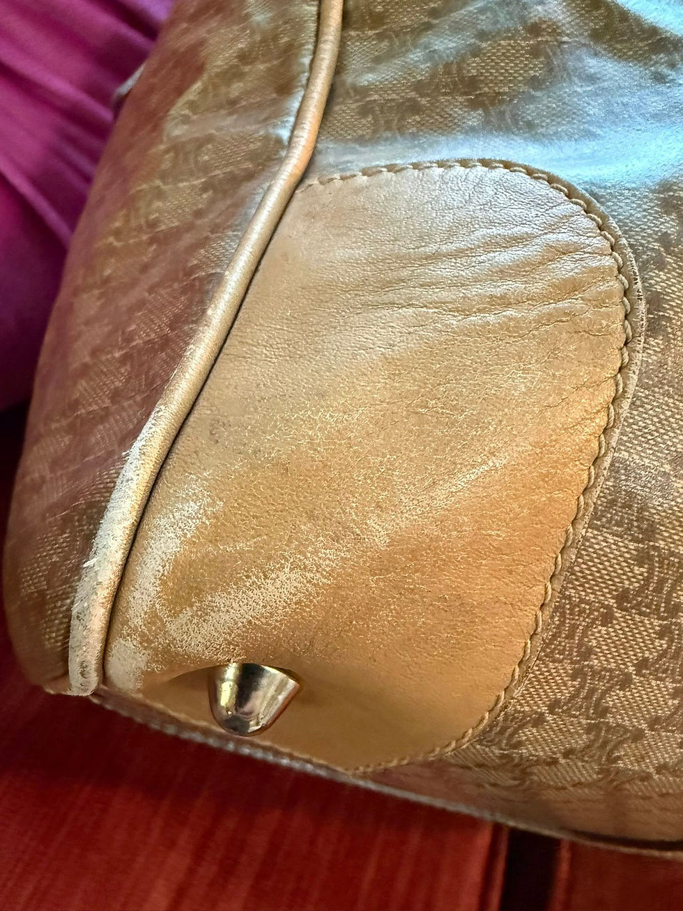 Thumbnail: Celine Macadam Triomphe Boston Bag