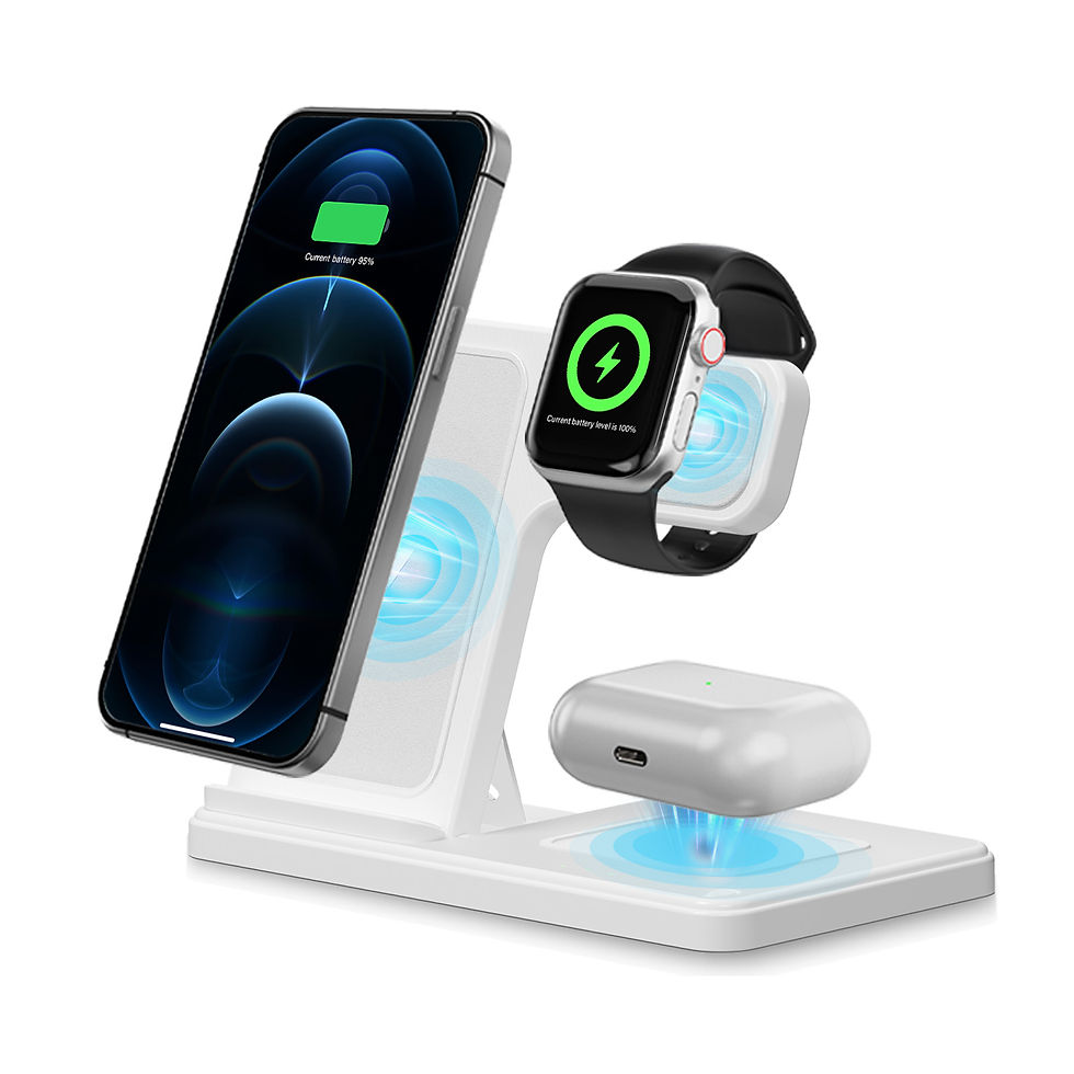 Thumbnail: 3 In 1 Wireless Charging Station Magnetic 18W Foldable For IPhone 