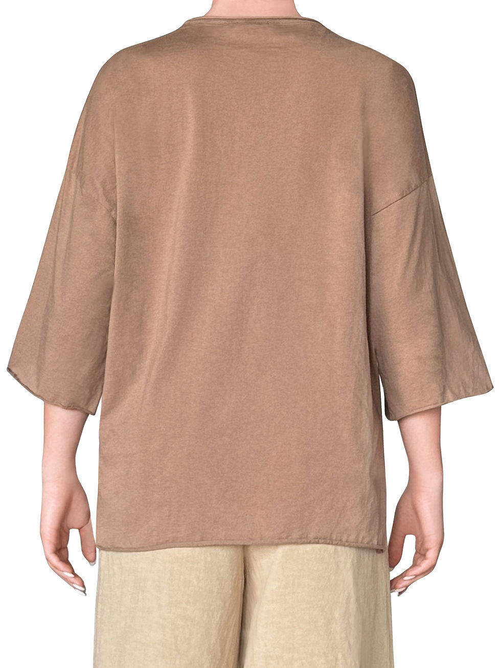 Прев'ю: Футболка 3/4 візон з бавовни