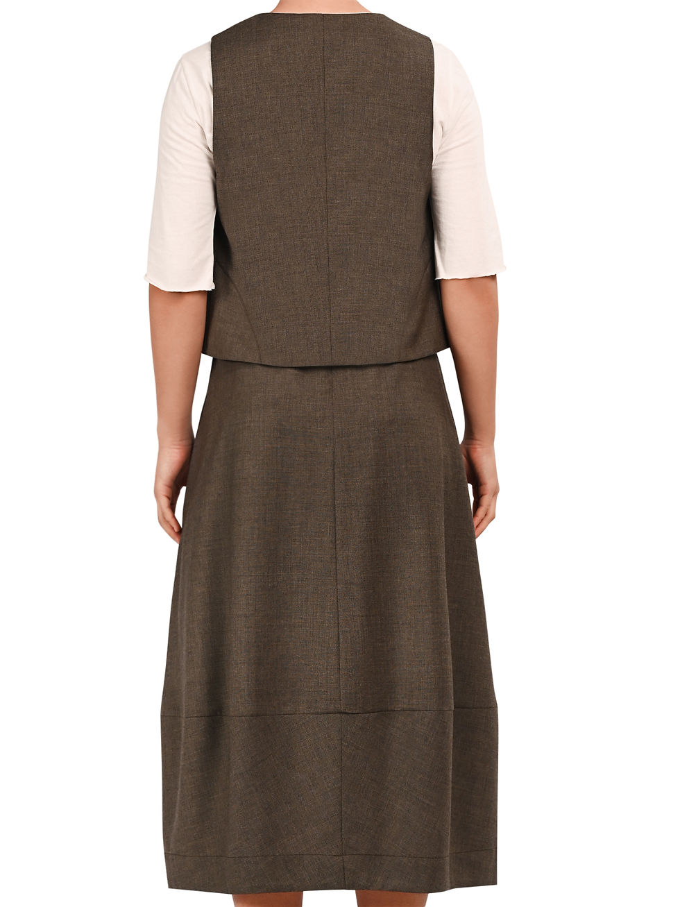 Прев'ю: Жилет коричневий меланжевий з вовни