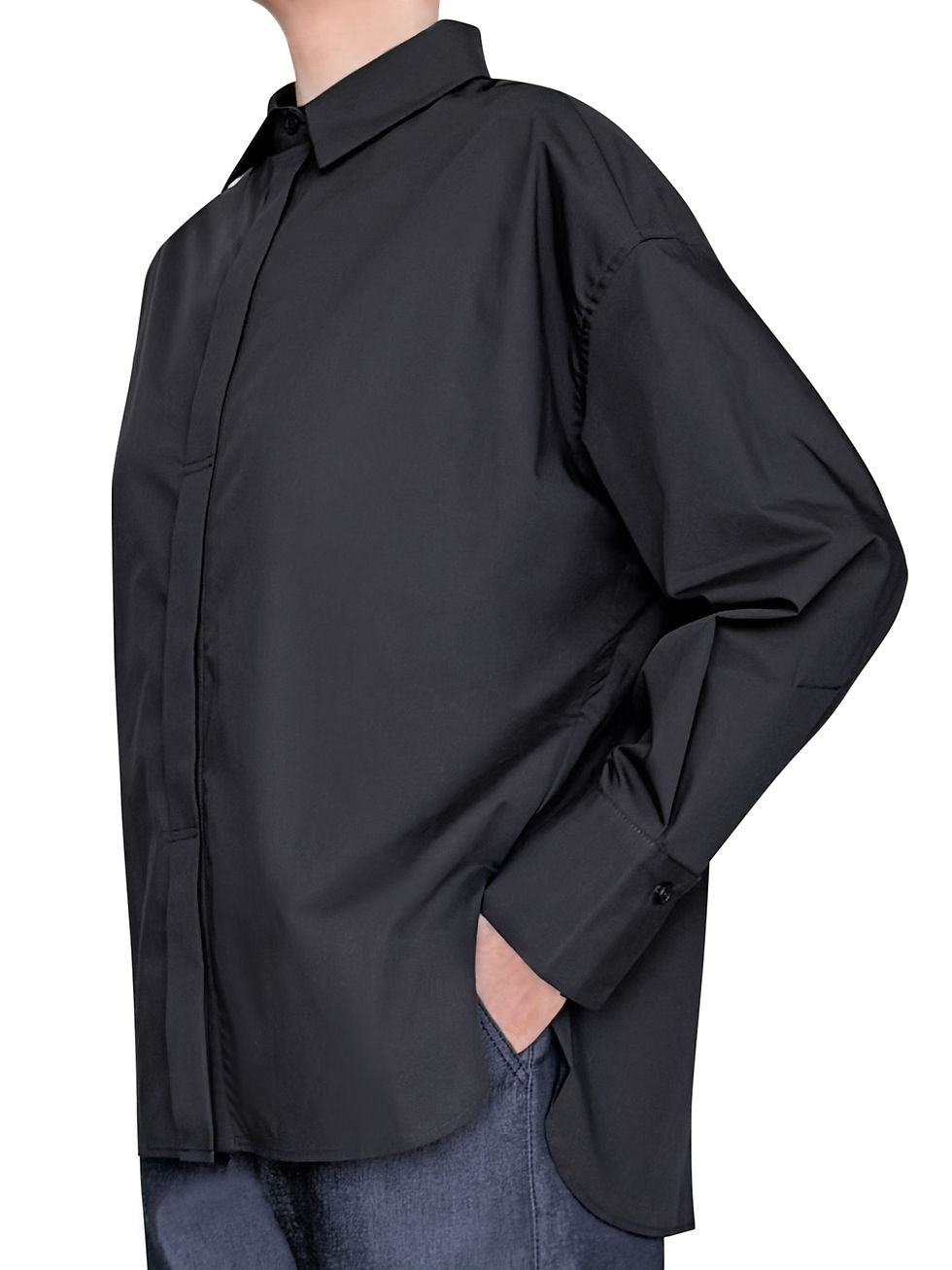 Прев'ю: Сорочка Djes чорна з бавовни