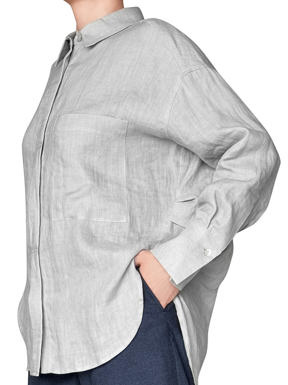 Прев'ю: Сорочка сіра з льону