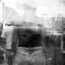 Woman with her back to camera