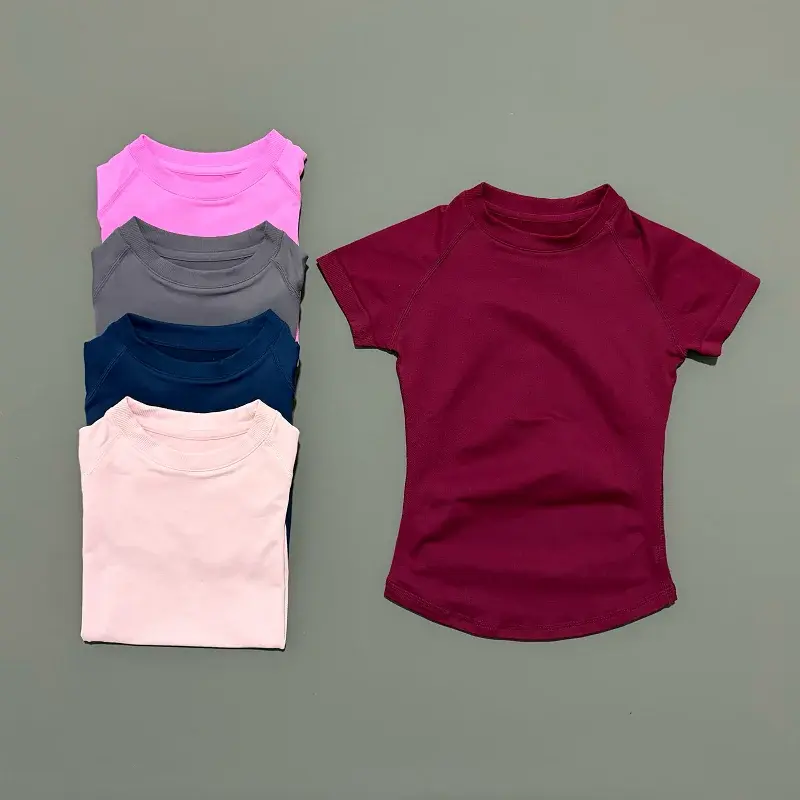Thumbnail: HISTELLO Sport Short Sleeve Top Seamless Yoga Leotard Clothing Women Running