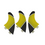 Thumbnail: Surfboard Double Tabs Fins / Tri fin set Fiberglass Honeycomb