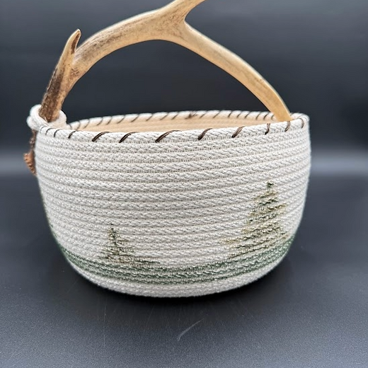 Hand Painted Antler Basket | Atlantic Knits