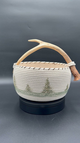 洋書 ANTLER BASKETS Hand Painted Antler Basket | Atlantic Knits
