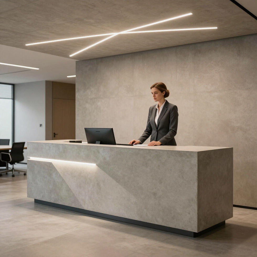 A business-woman monitors a business situation closely