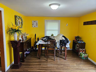 From Bland to Bold: How Cheerful Yellow Walls Transformed This Casey, Illinois Dining Room