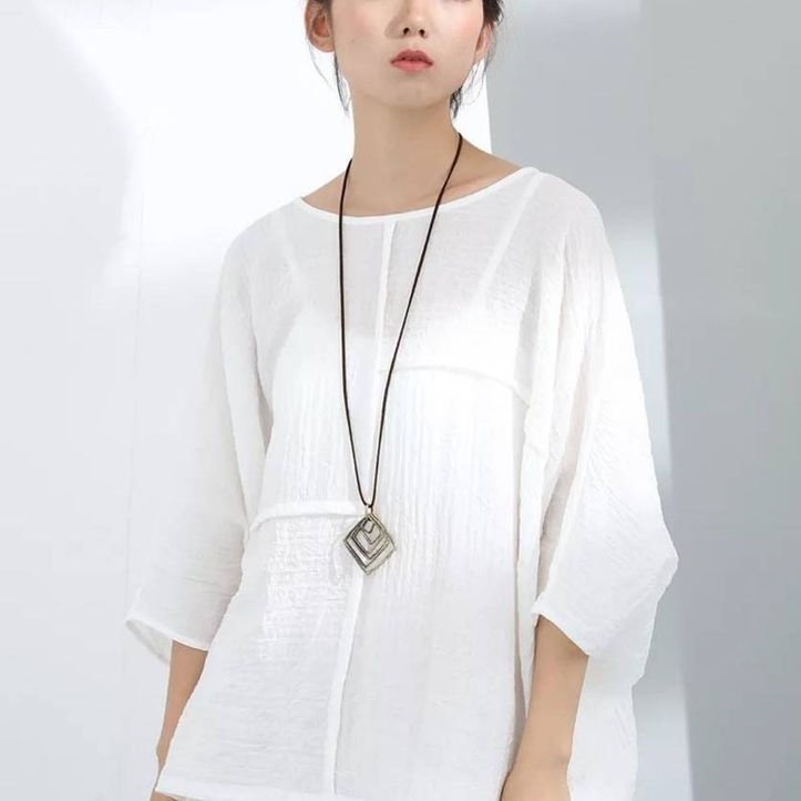 Thumbnail: Large Geometric Necklace, Pendant for Women. Long Necklace, Bohemian, Leather.