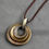 Thumbnail: Metal Made, Bronze Color Long Necklace with Big Pendant. Women's Fashion Jewelry