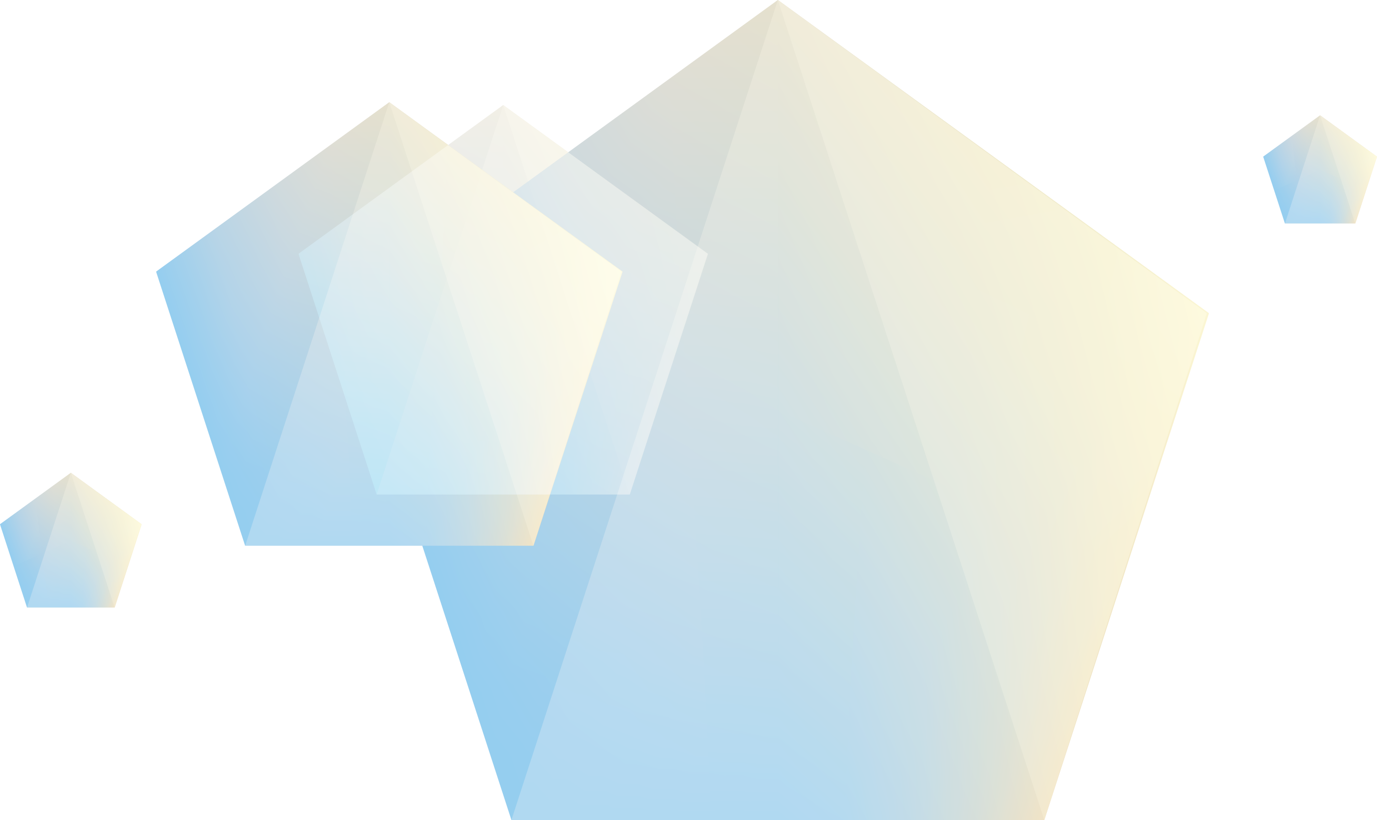 Decorative Blue and Gold Trapezoids