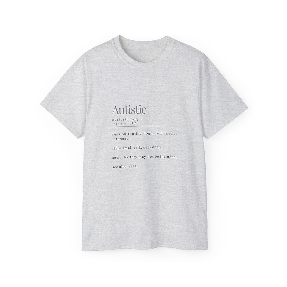 Thumbnail: Dictionary Definition of AutisticAdult Apparel 