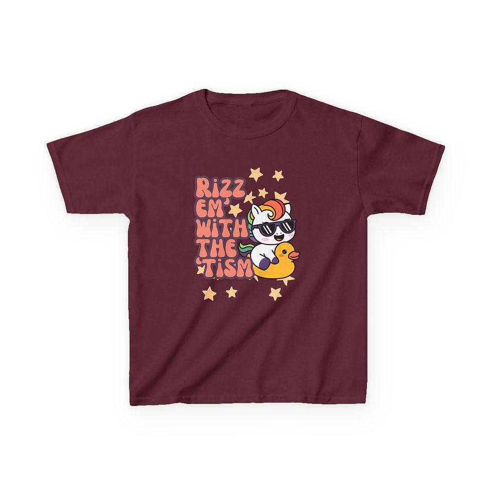 Thumbnail: "Rizz Em With The Unicorn" Fun Kids Autism T-Shirt