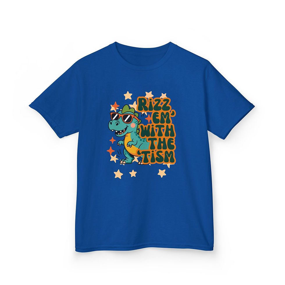 Thumbnail: "Rizz 'Em WithThe T-Rex" Cute Dino Graphic Tee Autism