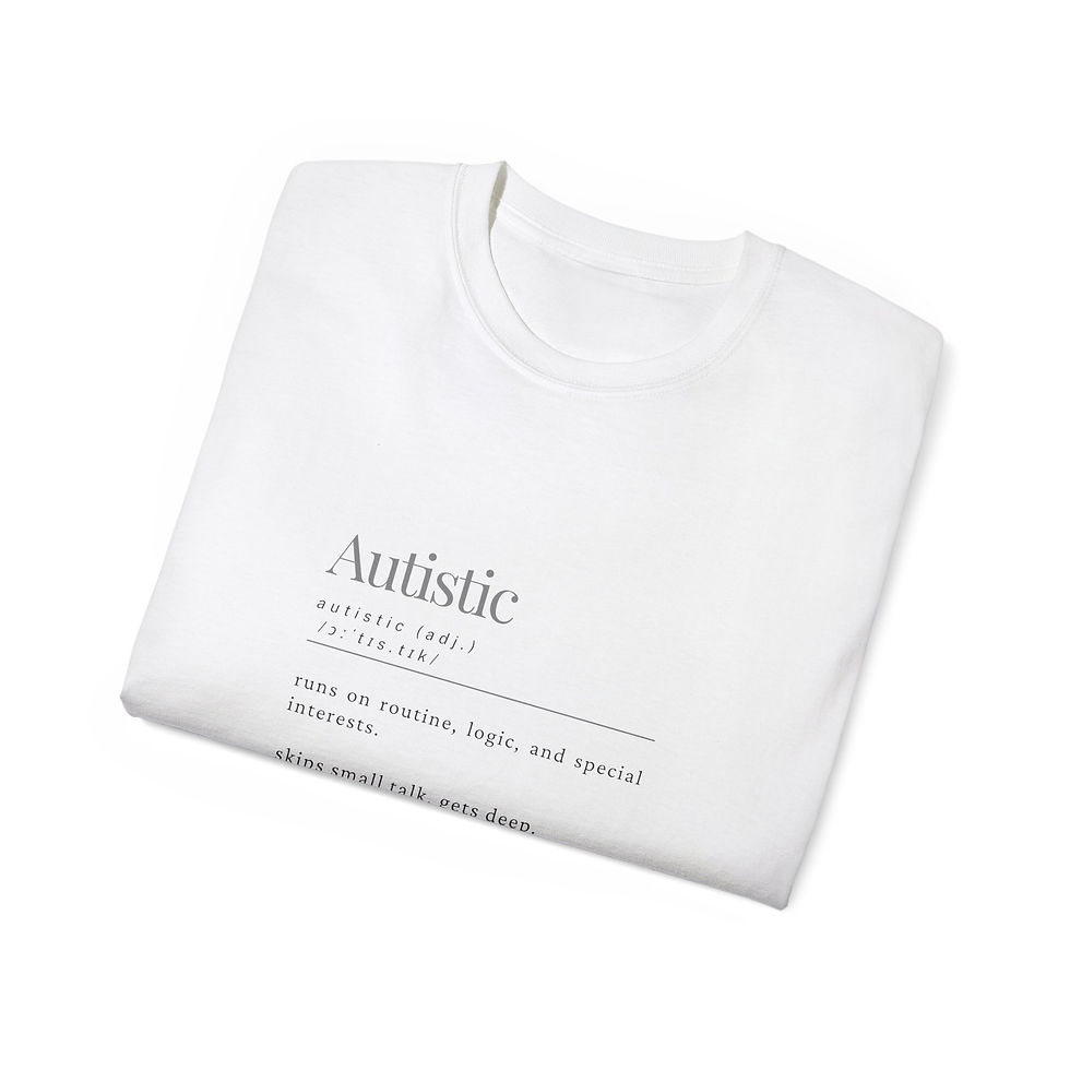 Thumbnail: Dictionary Definition of AutisticAdult Apparel 