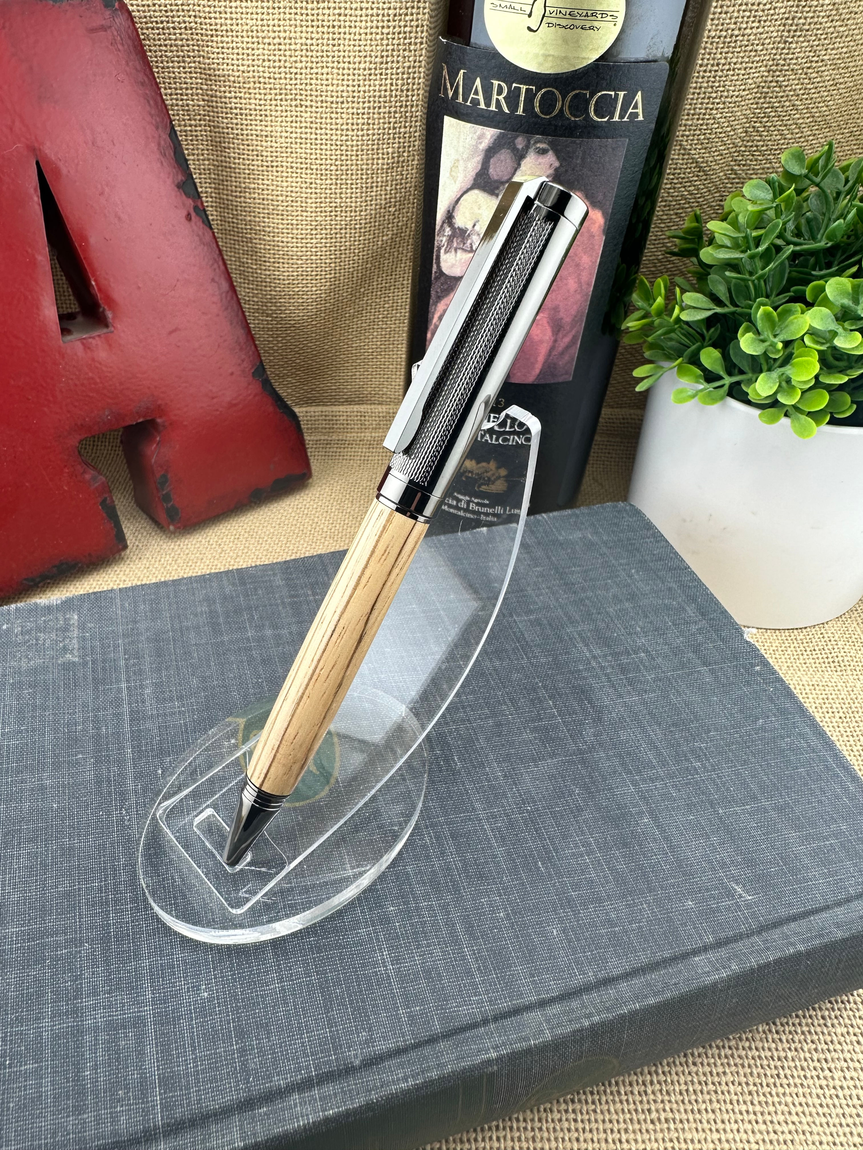 Wood Ore Twist Pen - Zebrawood