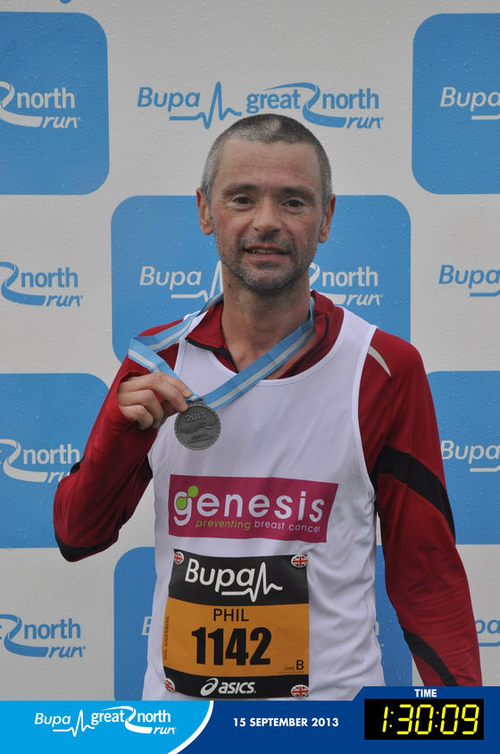 Great North Run: 1hr 30mins 09secs