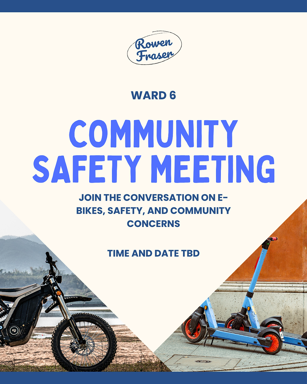 Community Safety Town Hall : E-Scooters, Safety, and Community.