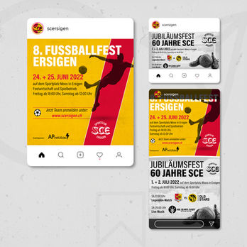 Social Media Kit Fusballfest Jubiläumsfest SC Ersigen