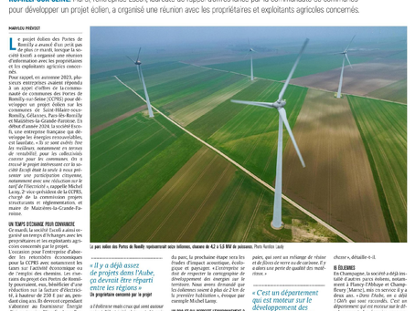 Un nouveau projet éolien?