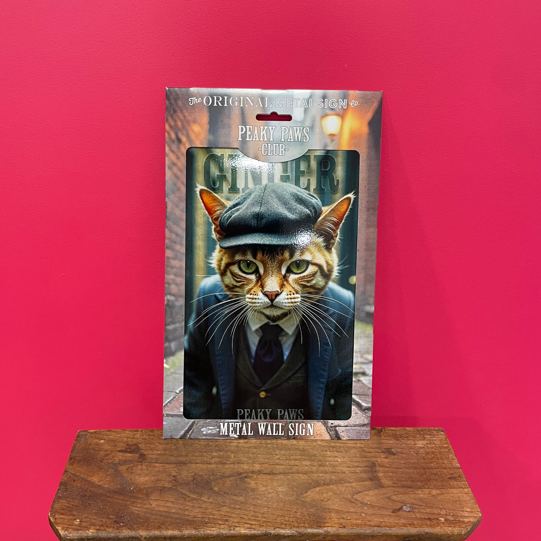 Plaque Décorative en Métal Peaky Paws Club - Chats