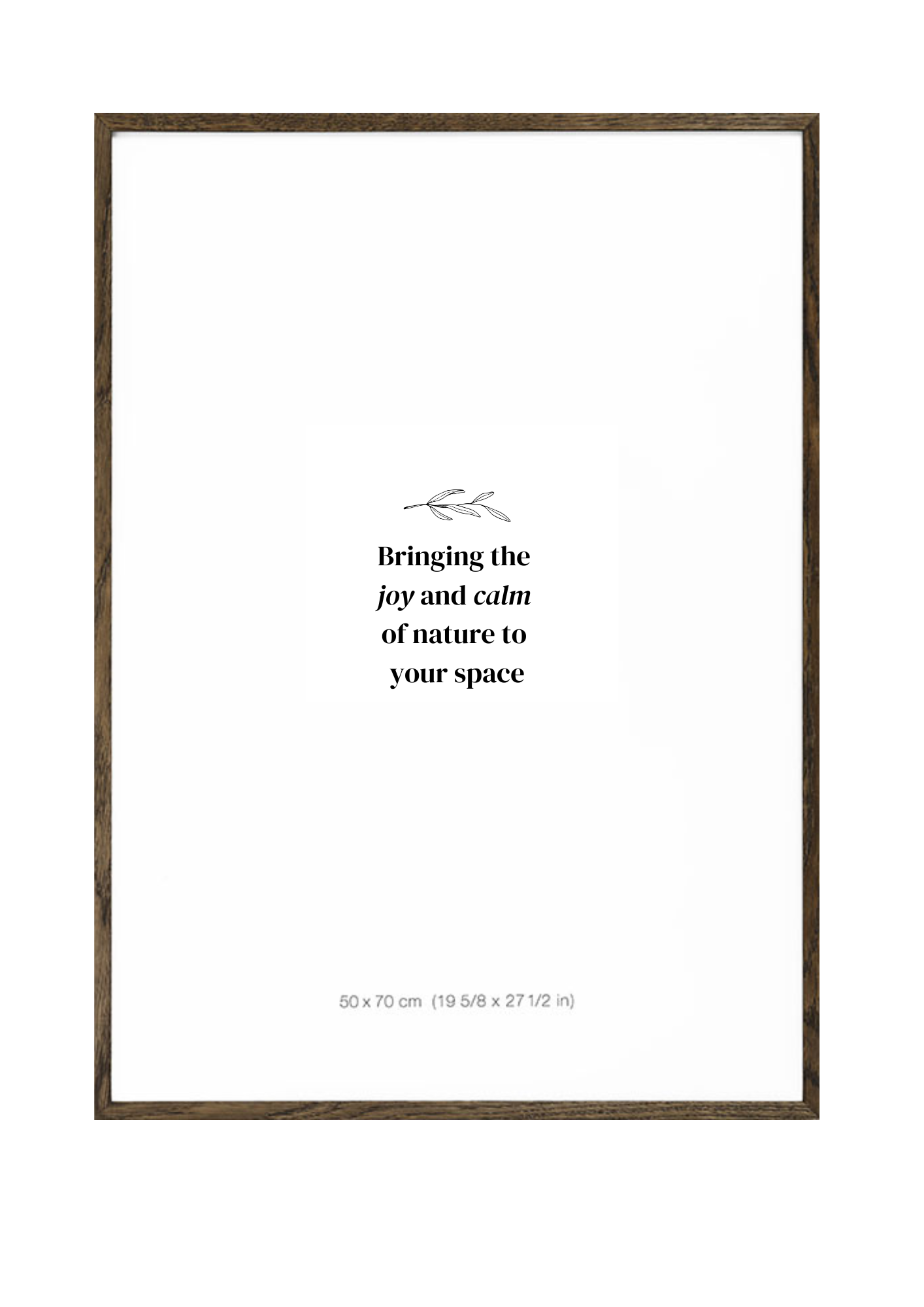 50x70cm | Holzrahmen aus dunkler Eiche