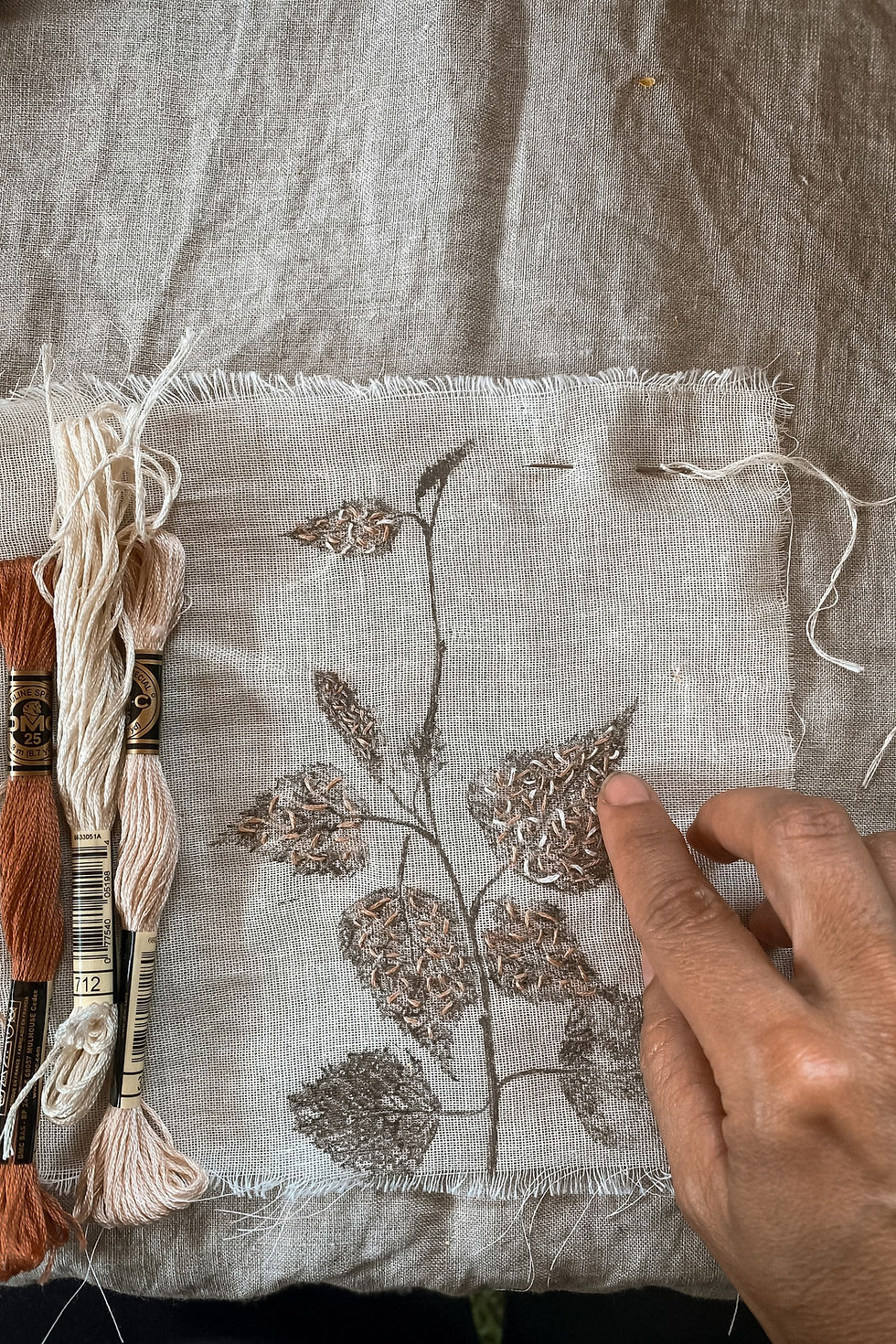 Botanischeprint op stof