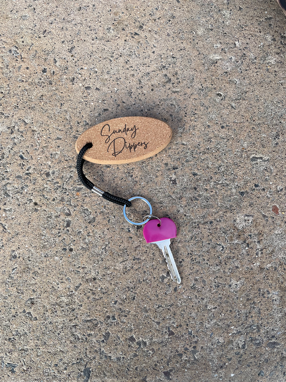 Sunday Dippers Floating Cork Key Ring