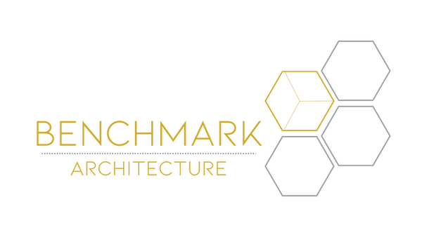Full Logo for Benchmark Architecture Limited, residential, commercial, and landscape architects based in the UK 
