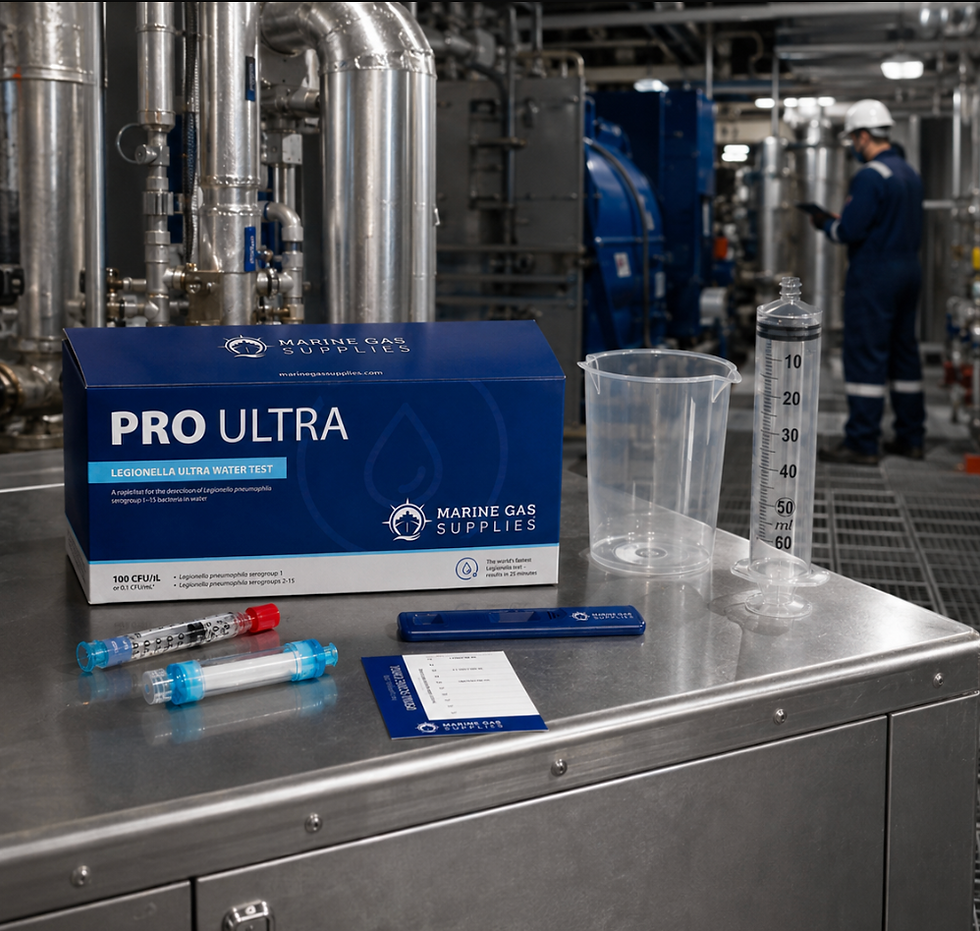 MGS Legionella Testing Range PRO ULTRA kit in a plant room