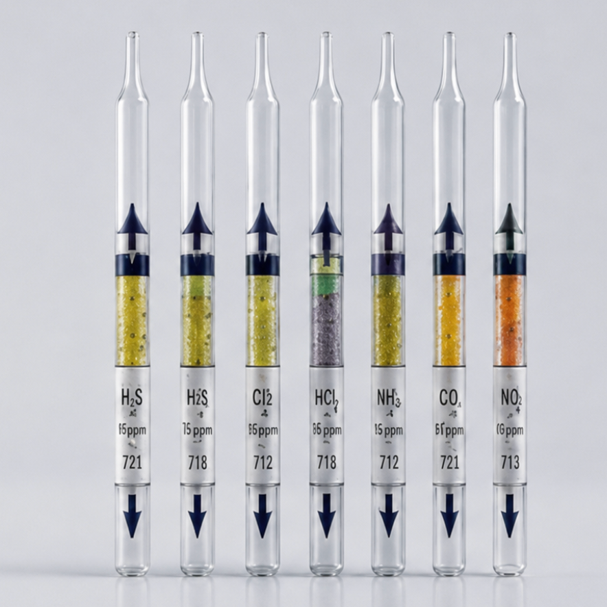 Marine gas detection tubes for H2S, CO2, NO2, NH3, and CO