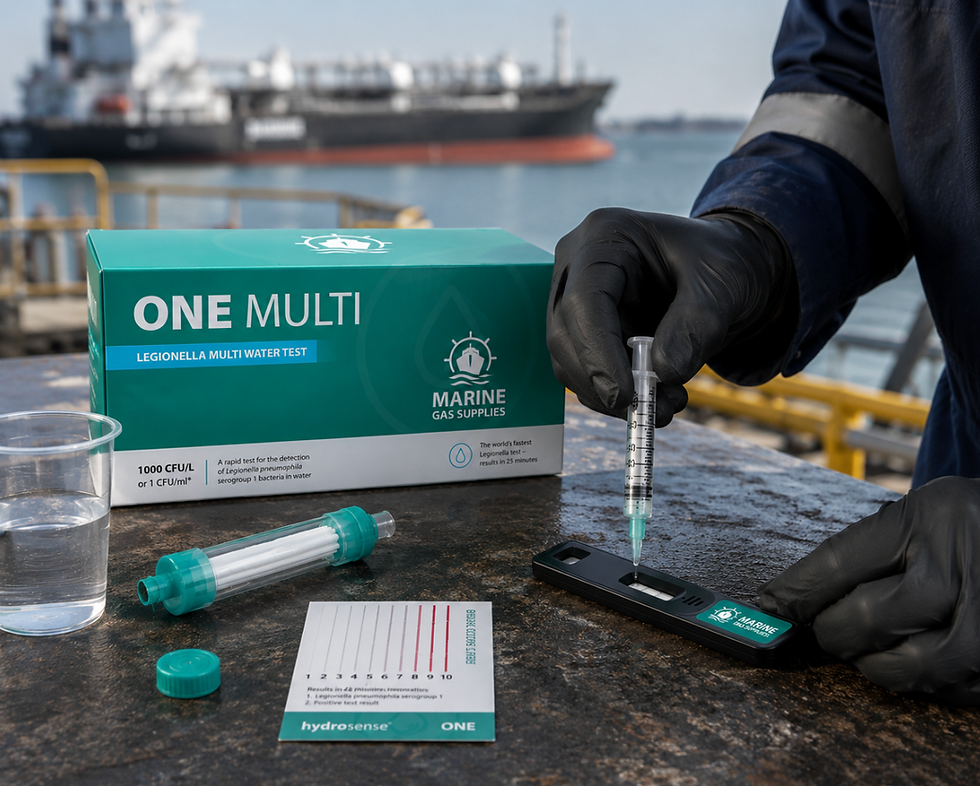 Marine Legionella Testing Range kit used on a ship.