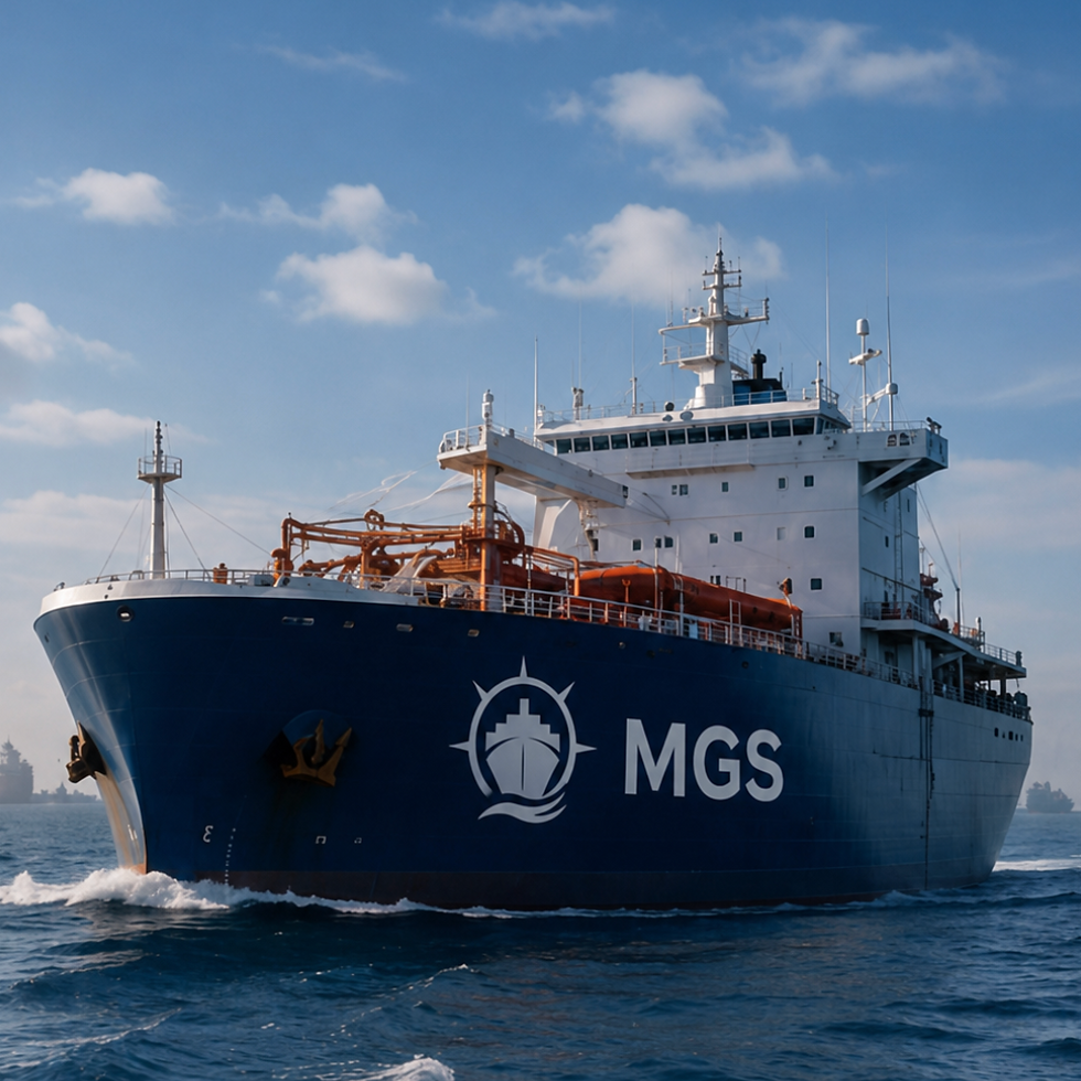 MGS cargo ship processing egcs scrubber gases at sea