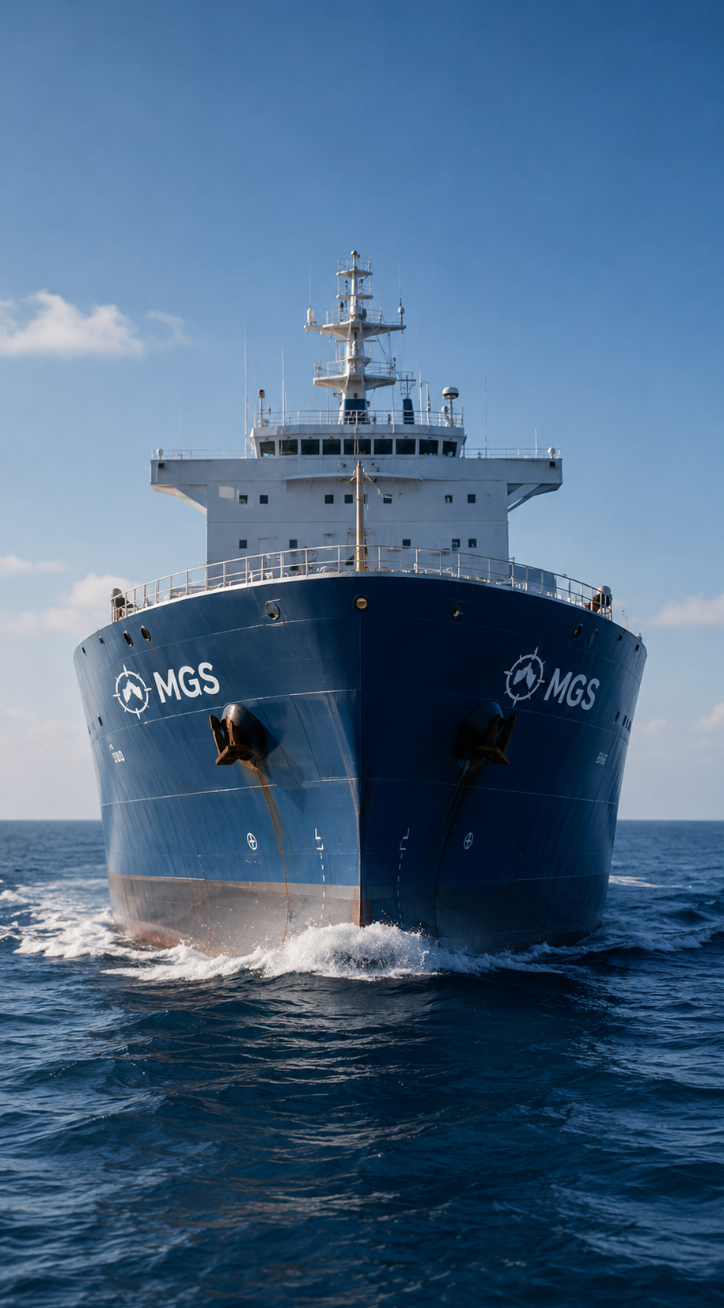 MGS cargo ship for monitoring egcs scrubber gases at sea