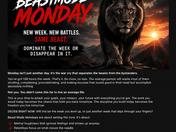 Beast Mode Monday: Own the Week Before It Owns You