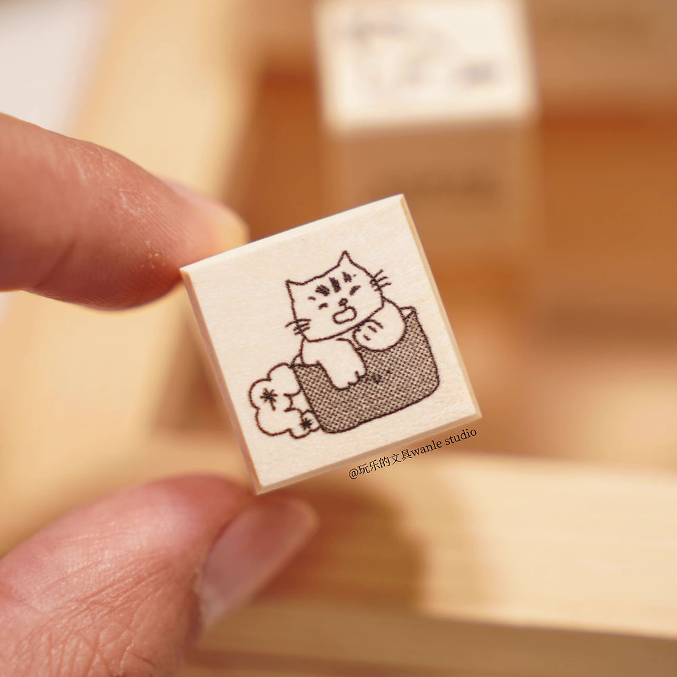Thumbnail: Playful Wanle Studio - Cats Rubber Stamp (7 designs)