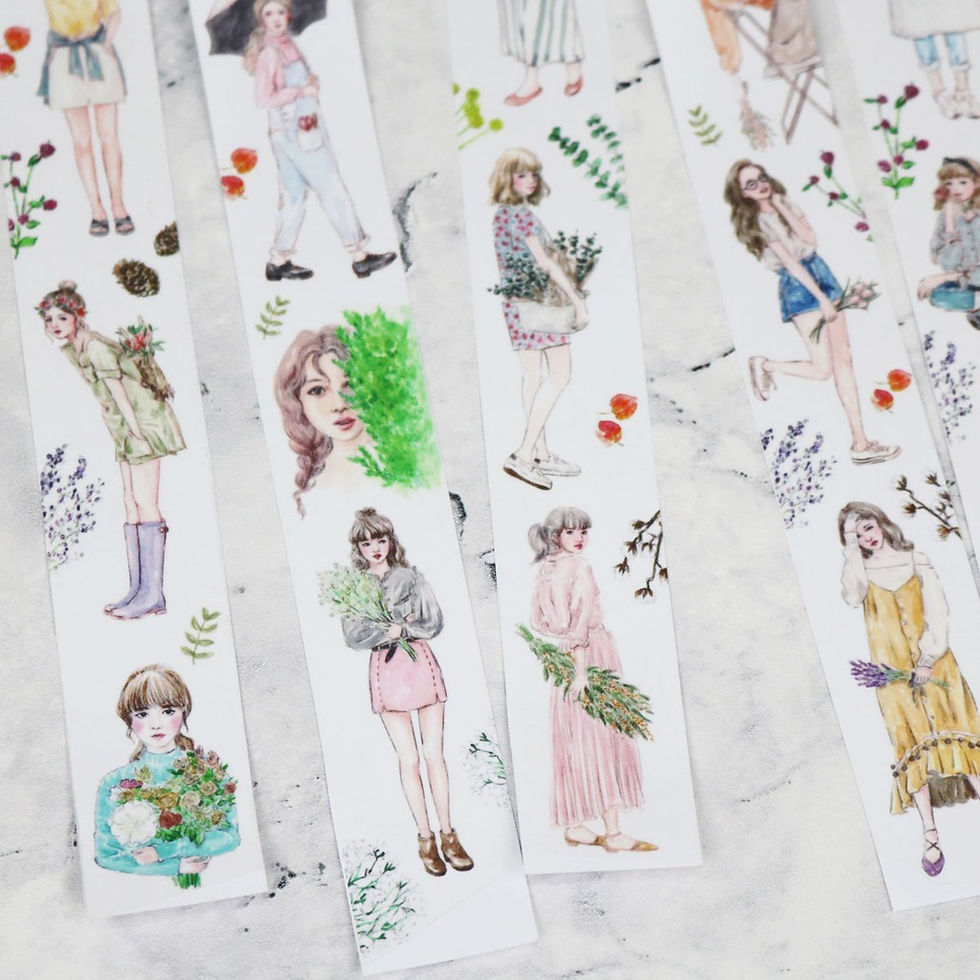 Thumbnail: Bon Bon Stickers - Flower Girl Washi