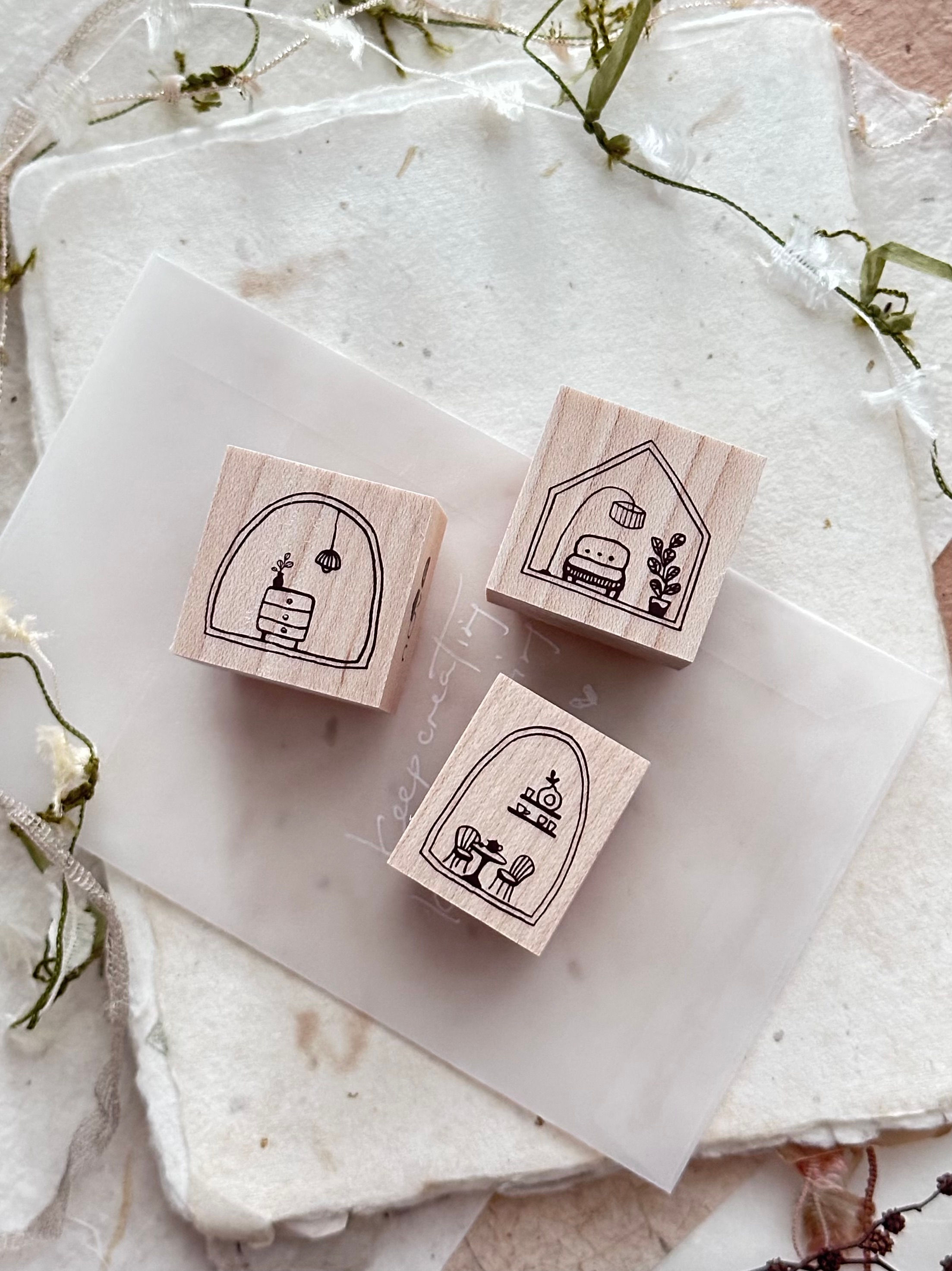 Nove Production - Tiny Things Collection - Tiny House Rubber Stamps