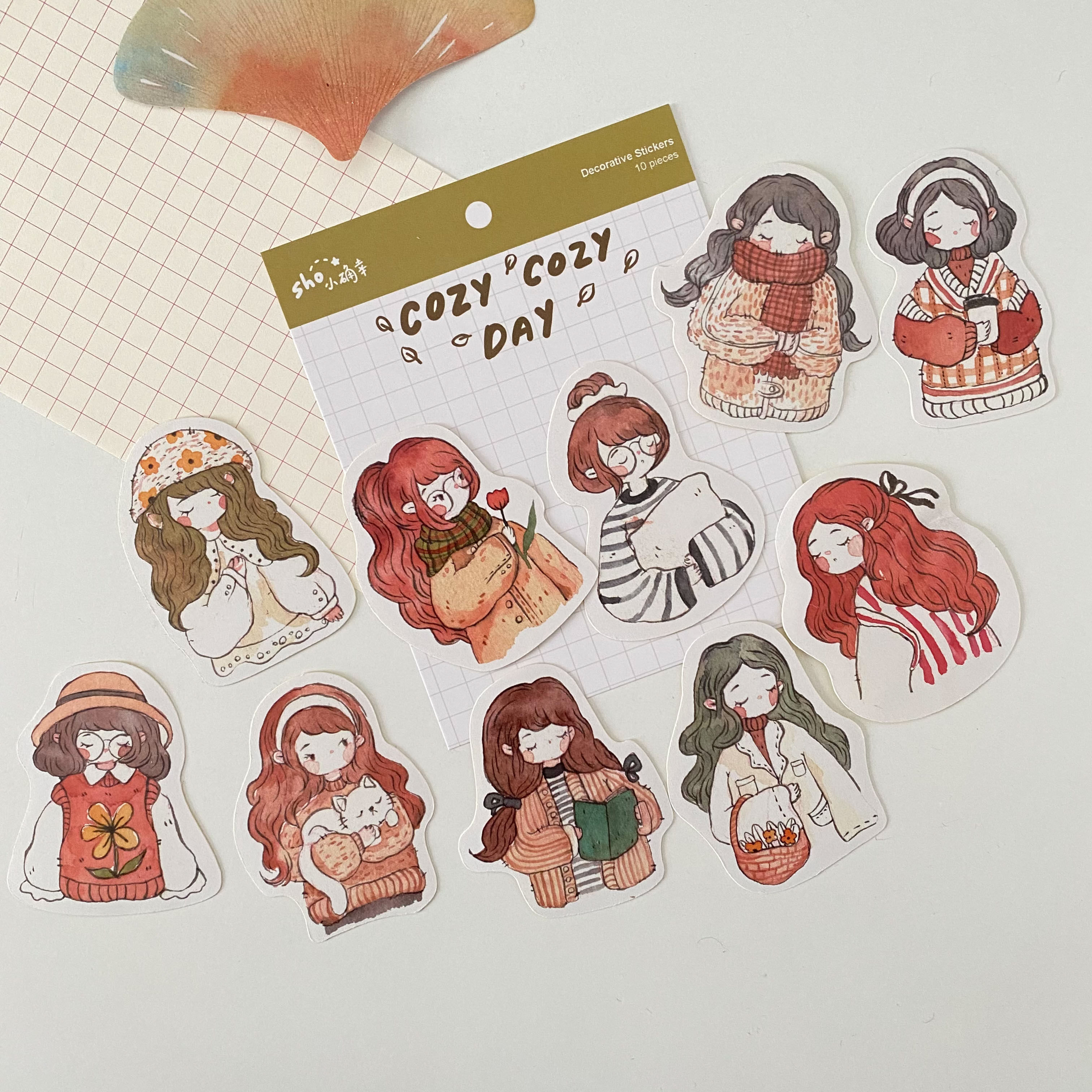 shō Little Happiness by Qiara Teor - Cozy Cozy Day Sticker Pack