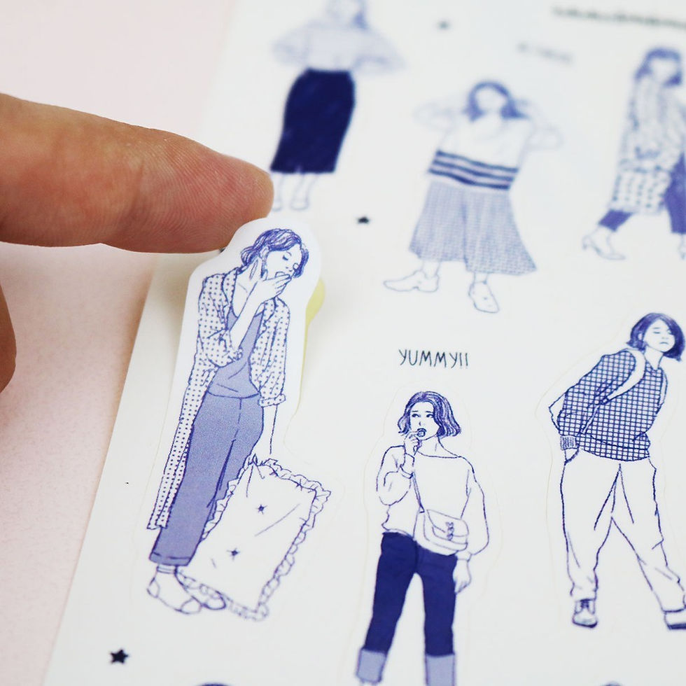 Thumbnail: Bon Bon Stickers - Kiss Cut Stickers - Blue Girls