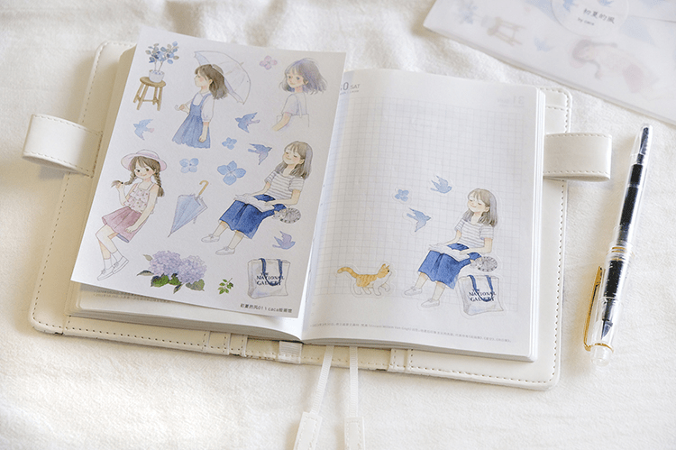 Thumbnail: Caca Illustration - First Summer Breeze Washi Sticker Set
