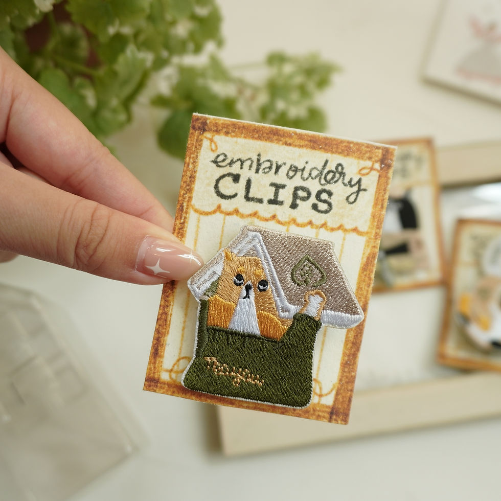 Thumbnail: Teayou - Stationery Cats Embroidery Patches